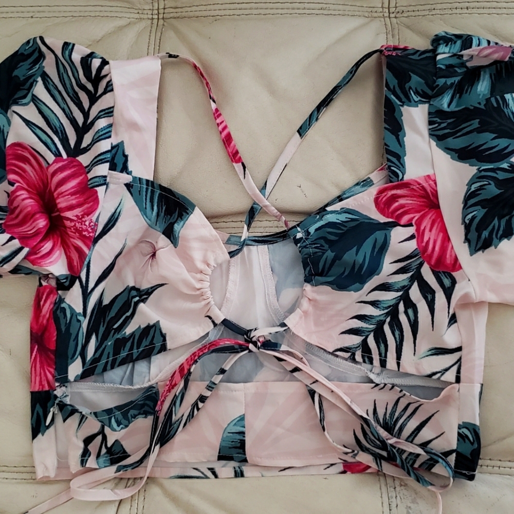 Flowered Top and Pant bottoms